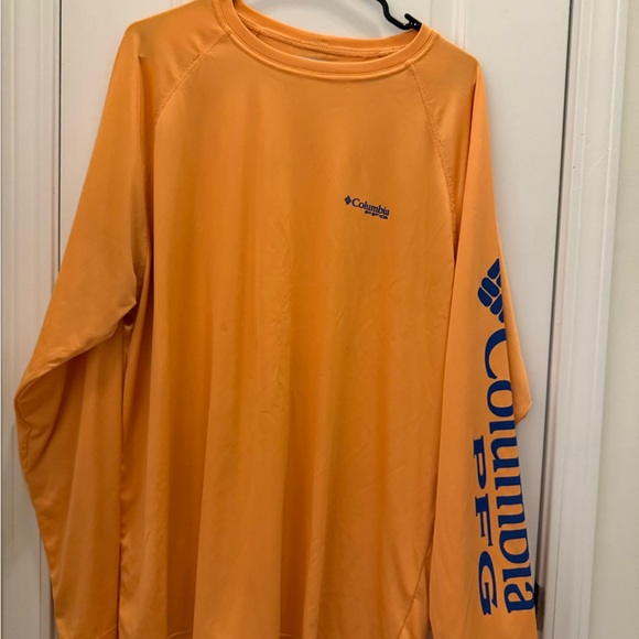 Columbia Other - Columbia Sportswear orange and blue PFG Sun Protection Shirt
